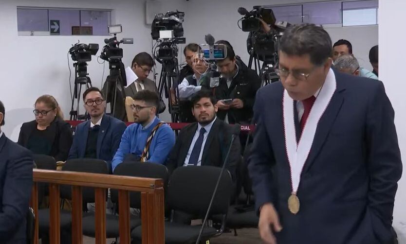 El fiscal Germán Juárez durante su exposición | Captura de video / Justicia TV