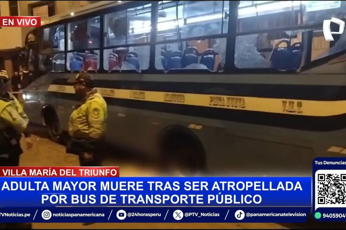 Una mujer de 80 años murió tras ser atropellada por bus en Villa María del Triunfo. (24 Horas)