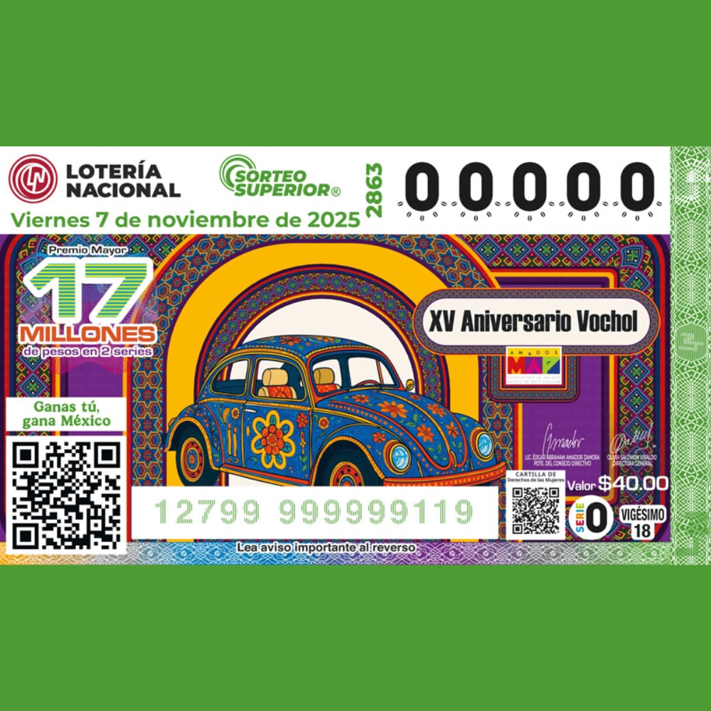 Conoce el billete para el sorteo de esta noche.