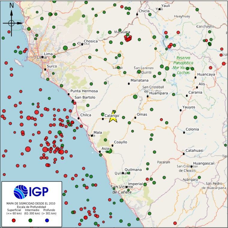 Sismos reportados reportados durante la madrugada del viernes 17 de octubre.