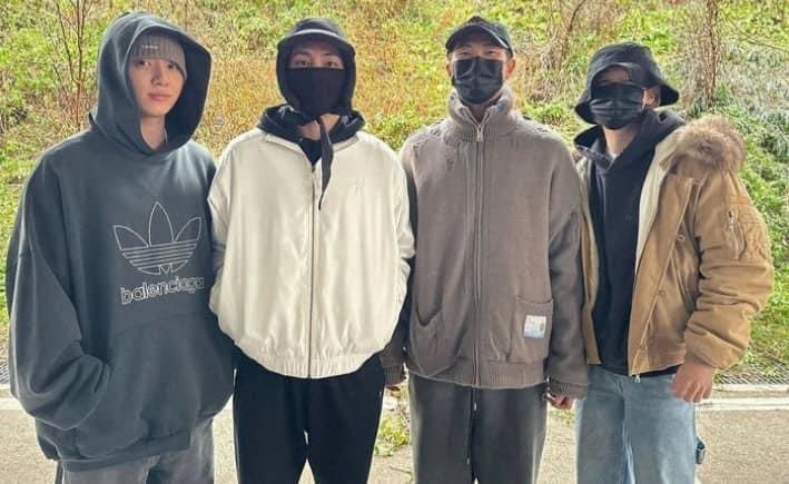 RM, Jimin, Jungkook y V se despiden de ARMY previo a su ingreso al servicio militar | Foto: @bts_twt