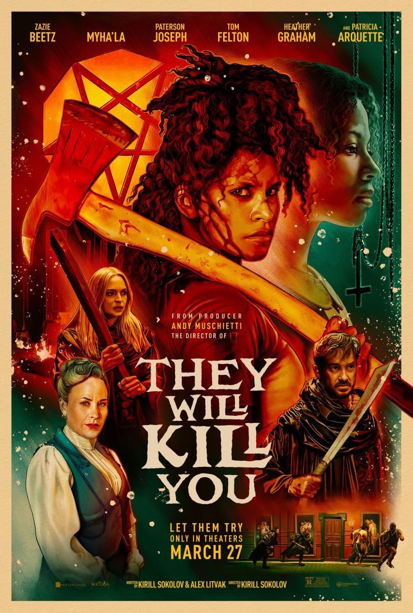 El póster de "Te van a matar", película del director Kirill Sokolov que se desarrolla a lo largo de 94 minutos de metraje (Foto: Warner Bros.)