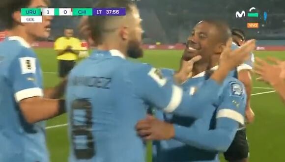 Uruguay vs. Chile: Nicolás de la Cruz y  Federico Valverde anotan el 2-0 para la ‘Celeste’  | VIDEO. (Foto: captura Movistar)