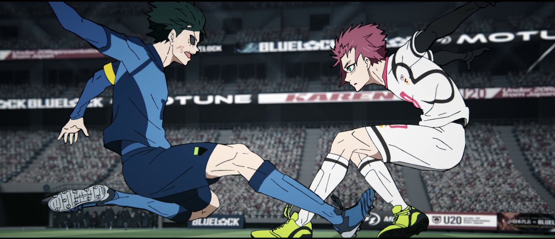 Kagenashi, así se llama este estilo de animación que si bien quita sombras, prioriza la fluidez del movimiento y es excelente para este tipo de animes spokon. (Foto: Crunchyroll)