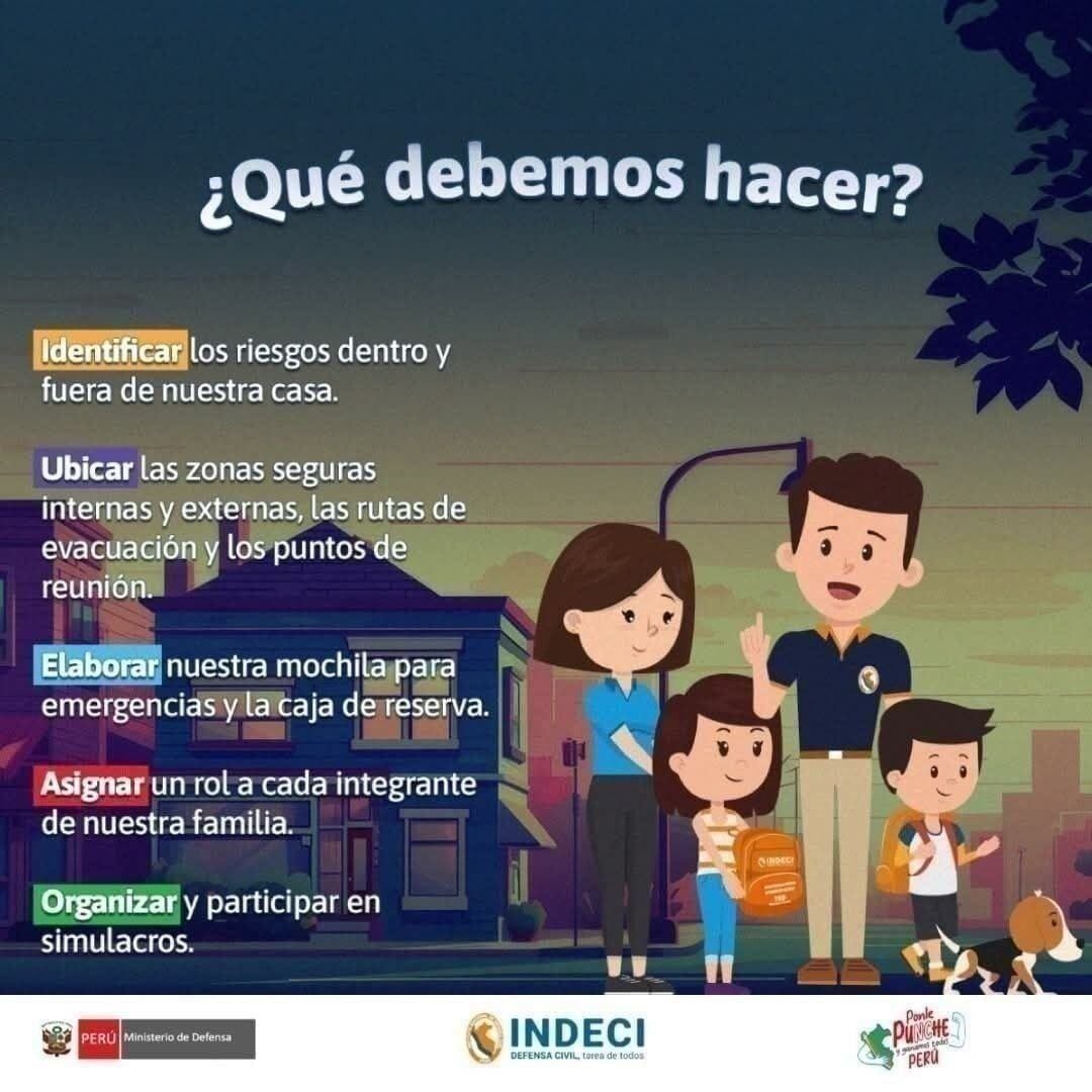 Elabora tu Plan Familiar de Emergencia asignando roles a cada uno de los miembros de tu familia.
