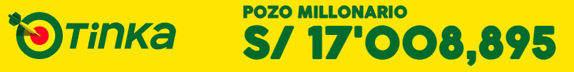 Para el próximo sorteo de La Tinka, a realizarse el miércoles 7 de enero del 2026, el ‘ Pozo Millonario’ será de S/17'008,895.