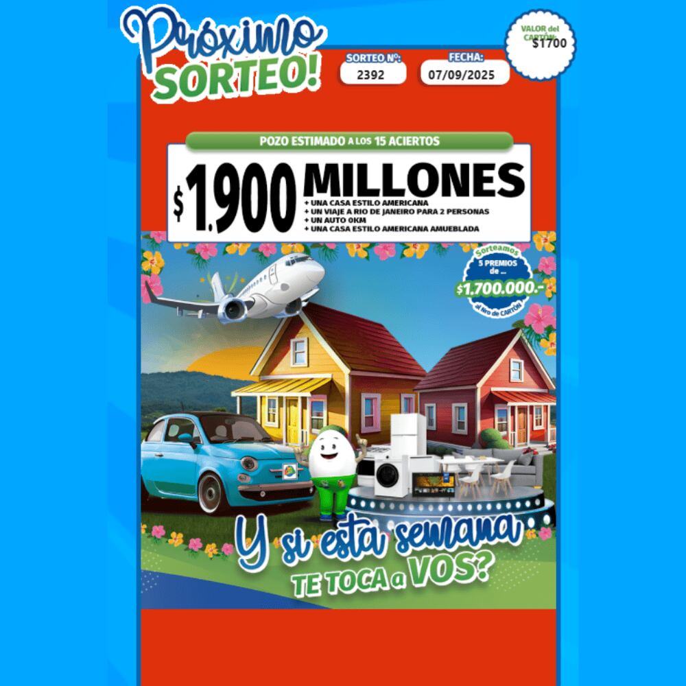 Conoce los premios de Telekino a sortearse este domingo 7 de septiembre.