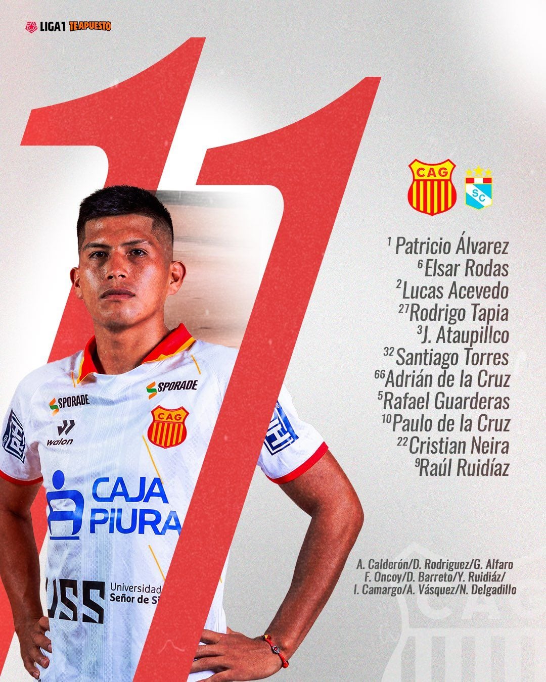 Once titular de Atlético Grau.