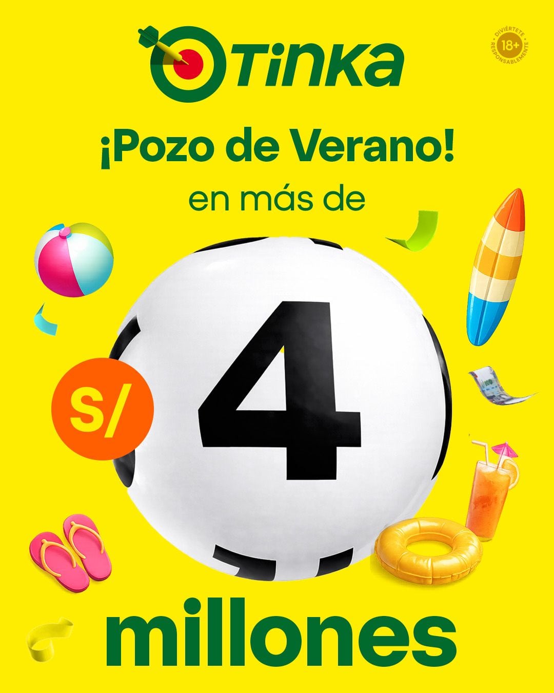 El pozo de La Tinka tiene un premio con más de 4 millones y esta noche de domingo ¡Tú puedes ser el próximo millonario del Perú!
