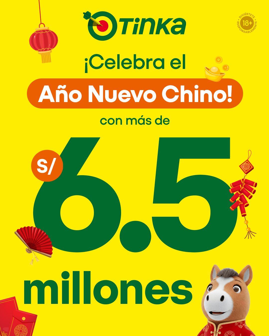 El pozo de La Tinka tiene un premio con más de 6 millones y esta noche de domingo ¡Tú puedes ser el próximo millonario del Perú!