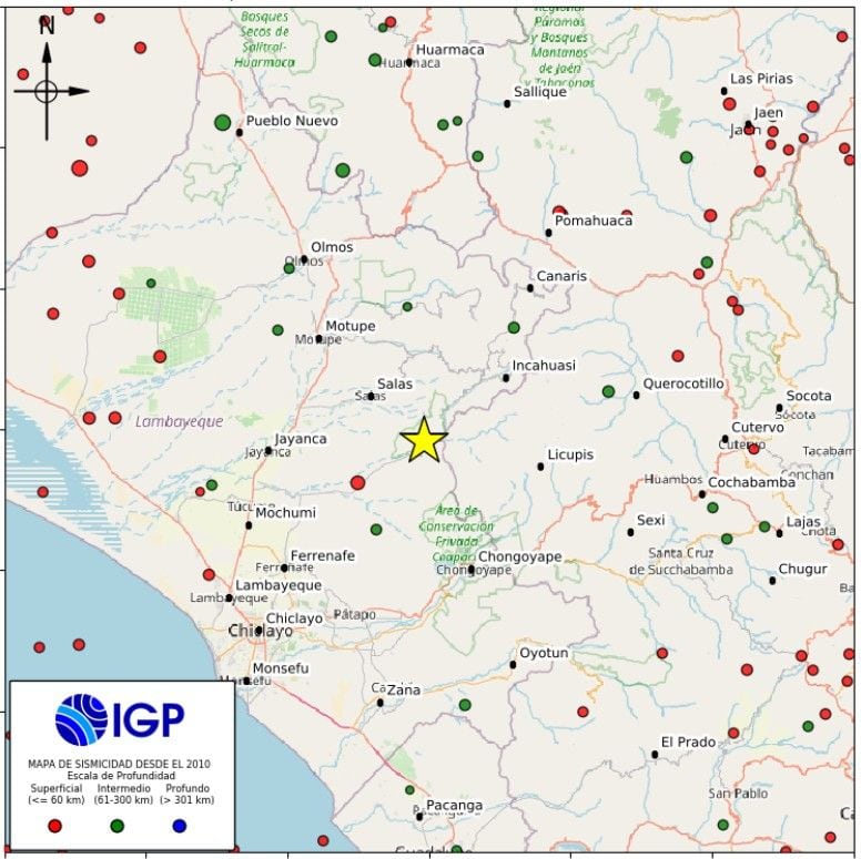 Sismos reportados durante la madrugada del martes 2 de diciembre.