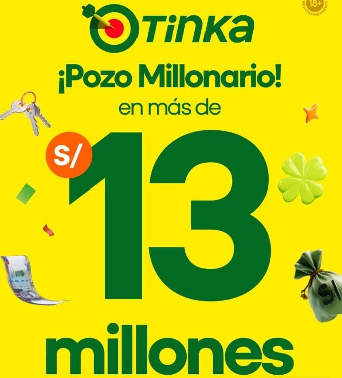 La Tinka tiene un pozo de más de 13 millones y esta noche de miércoles ¡Tú puedes ser el próximo millonario del Perú!