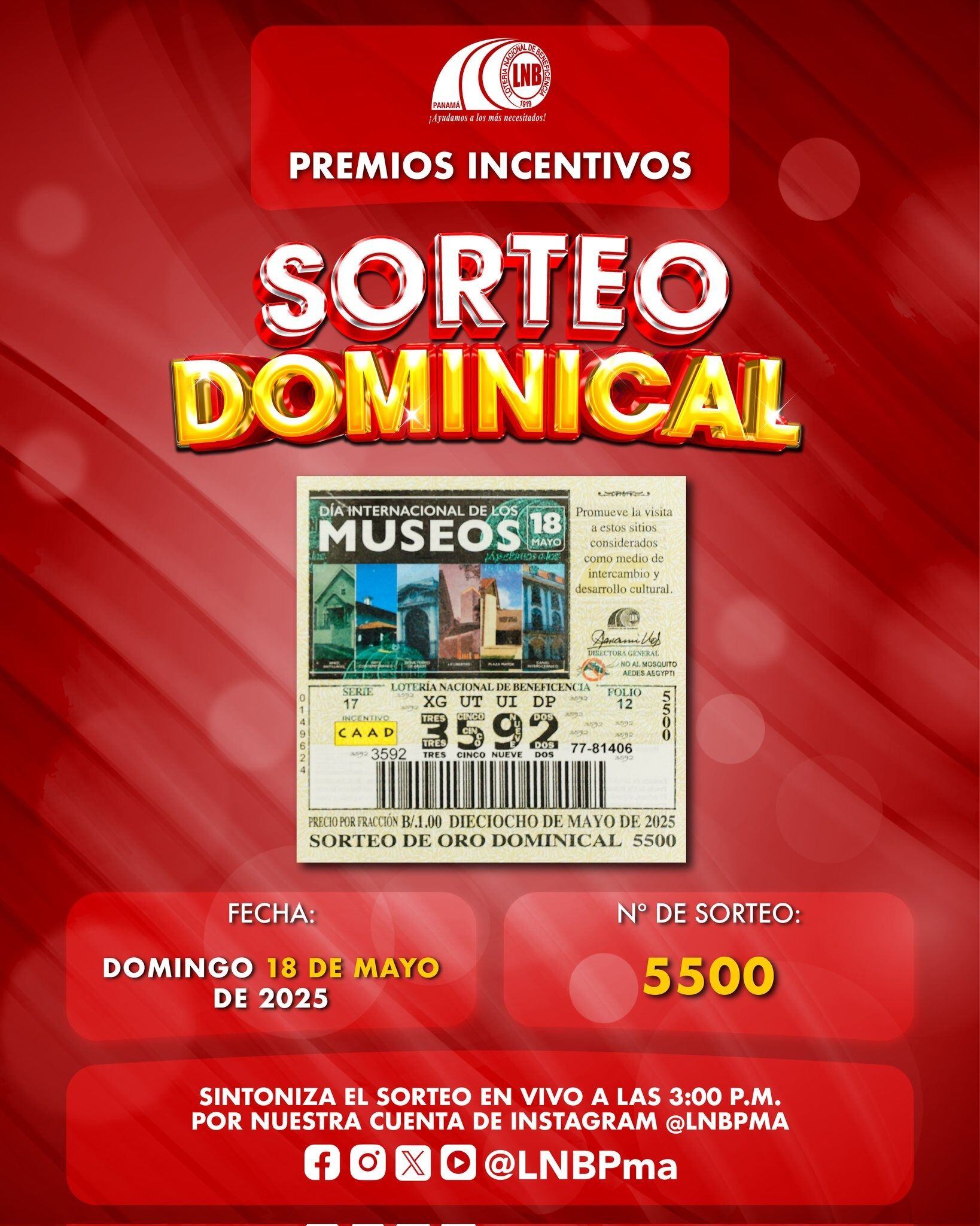 Este es el billete de la Lotería Nacional de Panamá.