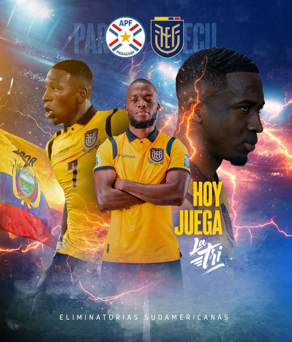 Así palpita la selección de Ecuador el partido de hoy ante Paraguay en Asunción. La escuadra tricolor ya se encuentra clasificada al Mundial 2026 | Foto: @LaTri