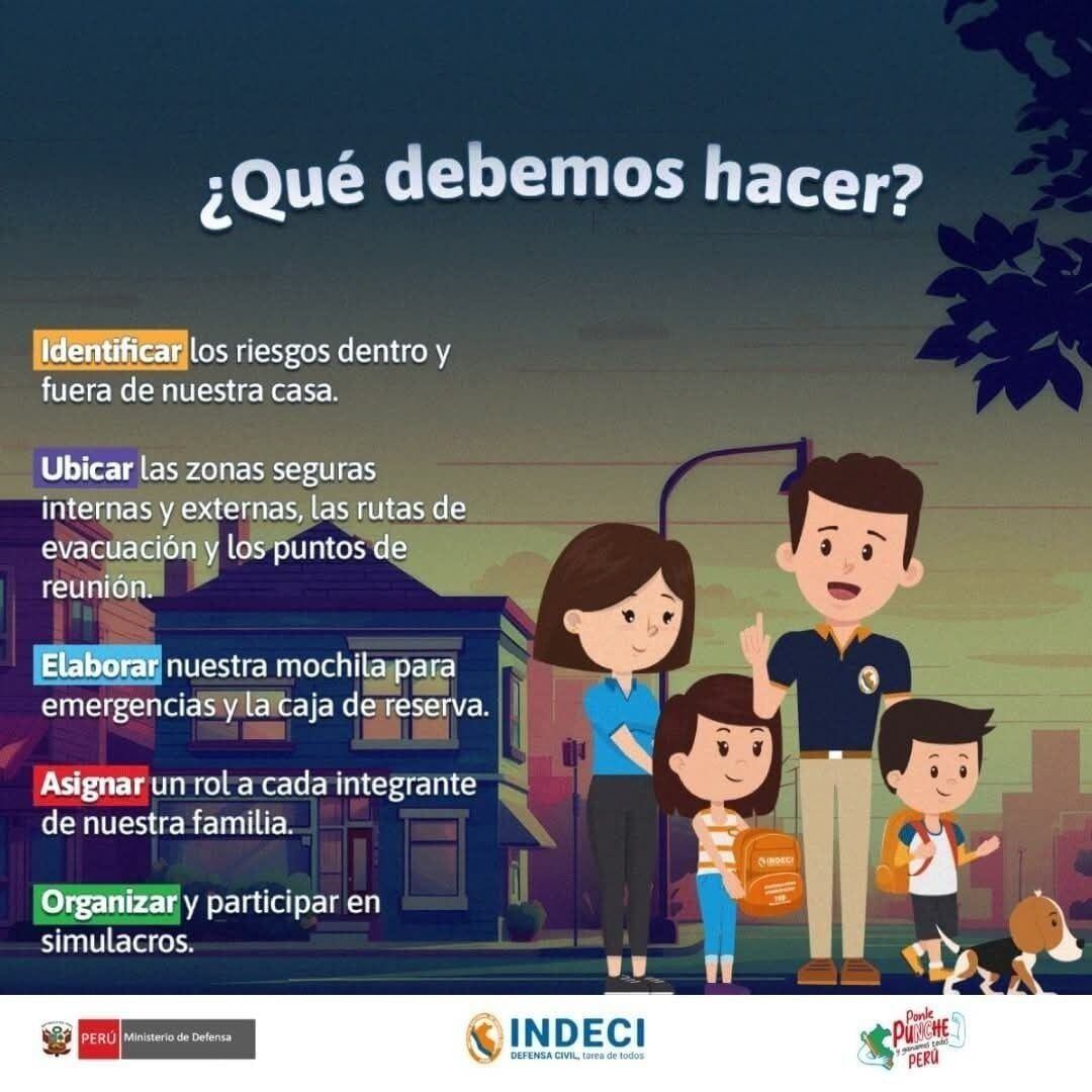 Elabora tu Plan Familiar de Emergencia asignando roles a cada uno de los miembros de tu familia.