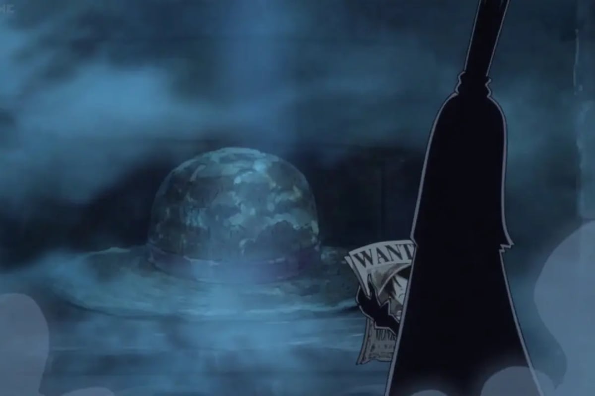 Im sosteniendo el cartel de recompensa de Luffy y frente a lo que parece un sombrero de paja gigante (Foto: Toei Animation)