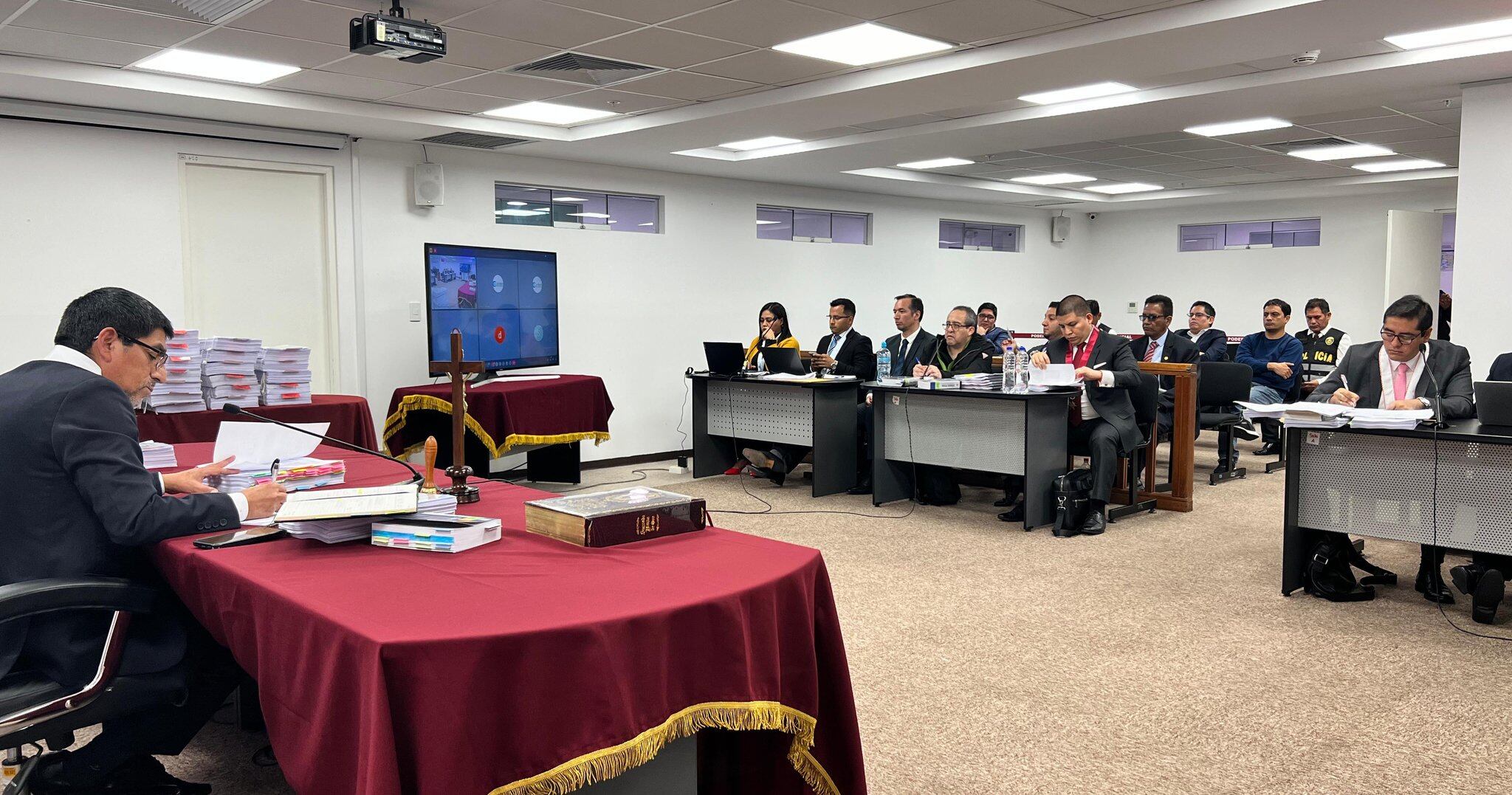 El Octavo Juzgado de Investigación Preparatoria Nacional inició este jueves 9 de mayo la audiencia de prisión preventiva contra Miguel Ángel Girao y otros por el presunto delito de organización criminal. (Foto: Poder Judicial)