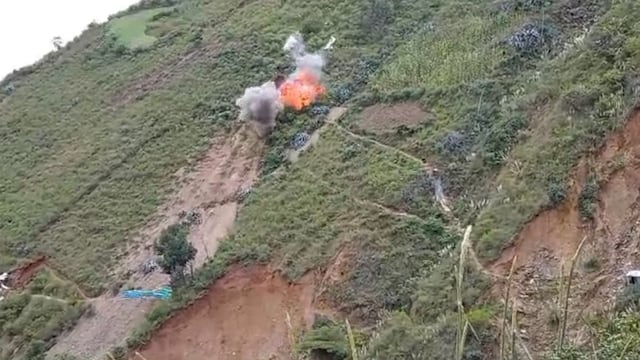 Minería ilegal en La Libertad: Policía y Fuerzas Armadas destruyen tres bocaminas ilegales en Pataz
