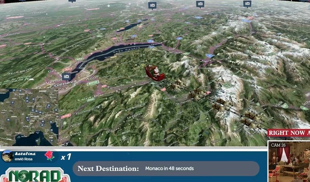 Papá Noel está próximo a llegar a Mónaco .