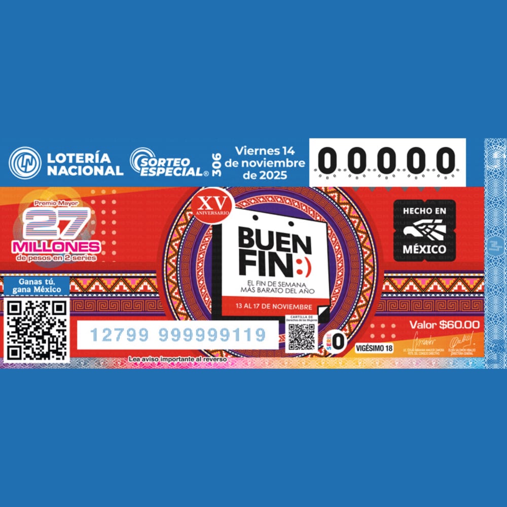 Conoce el billete para el sorteo de esta noche.