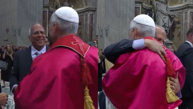 Uno de los momentos más emotivos fue cuando el Papa León XIV saludó a Luis Prevost, su hermano mayor.