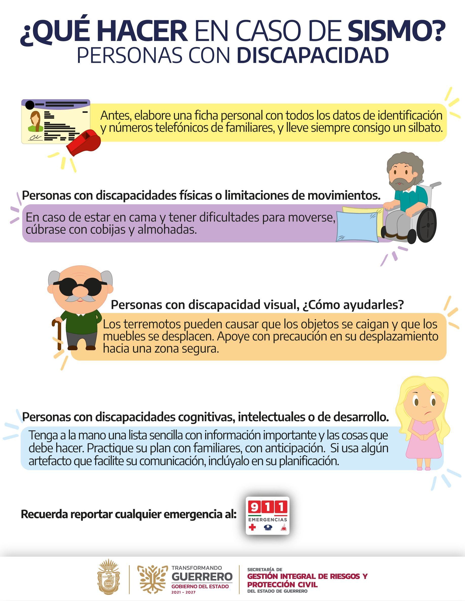 ¿Qué hacer si hay sismo y vives con una persona que tiene una discapacidad?