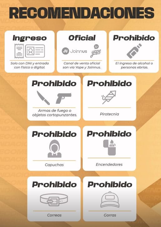 Estas son las recomendaciones para los hinchas que asistan al partido entre Cusco FC y Universitario de Deportes