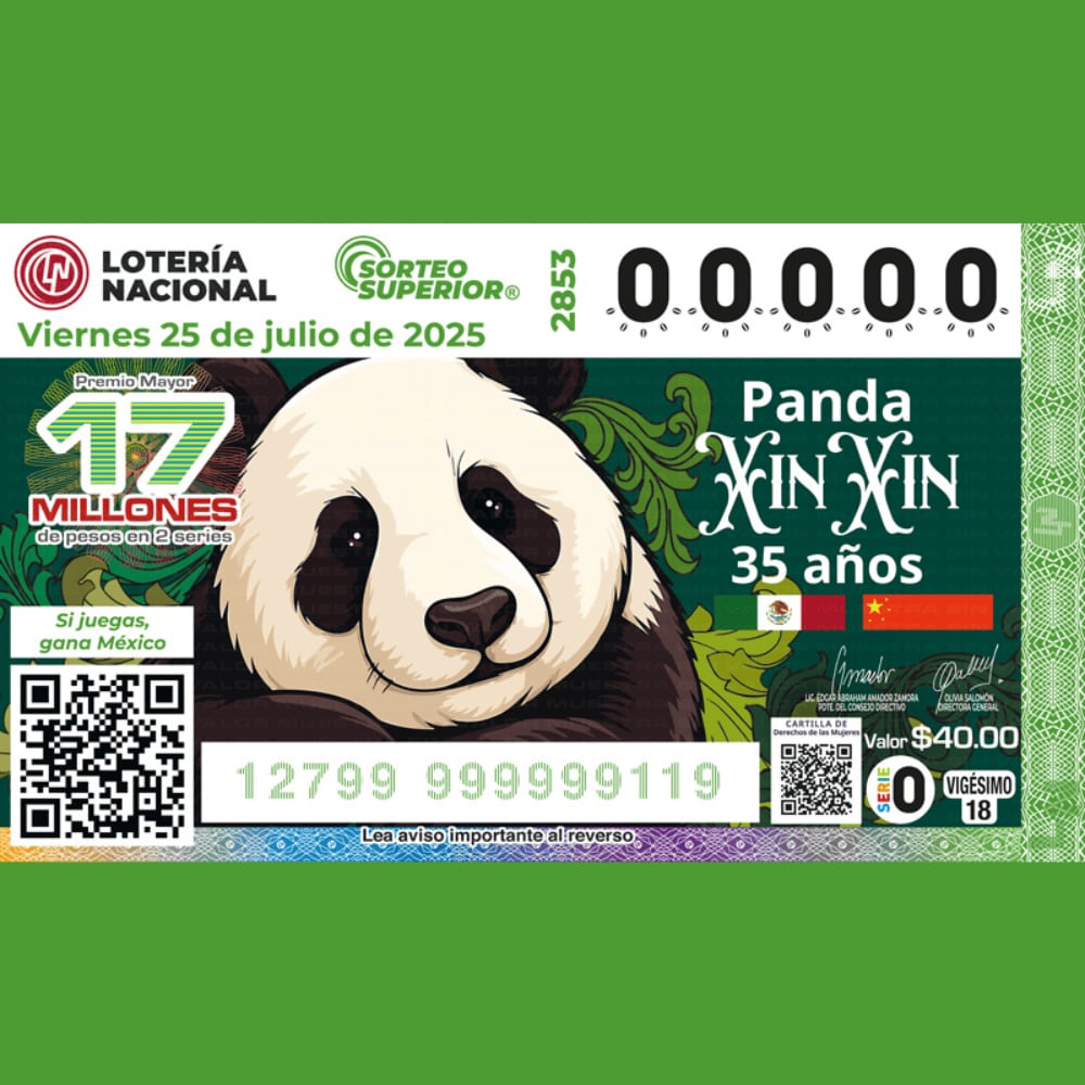 Conoce el billete para el sorteo de esta noche.