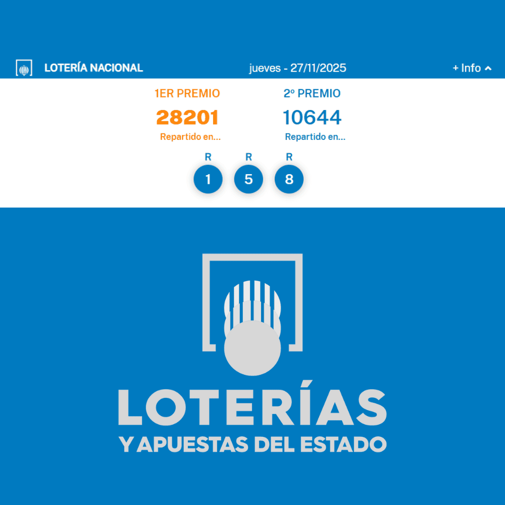 Conoce los números del primer premio de la Lotería Nacional.