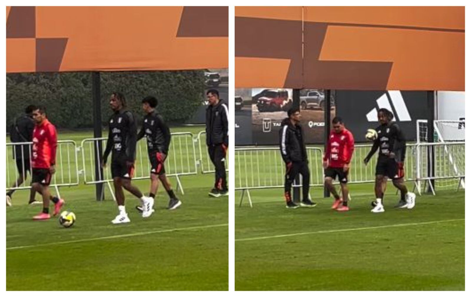 André Carrillo y Kenji Cabrera realizaron trabajos en el gimnasio, mientras que Maxloren Castro se incorporó a las prácticas de la blanquirroja.