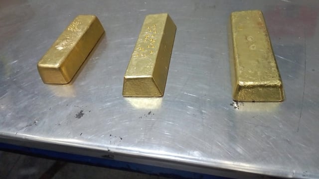 Fiscalía incauta cuatro lingotes de oro que tenían como destino Emiratos Árabes