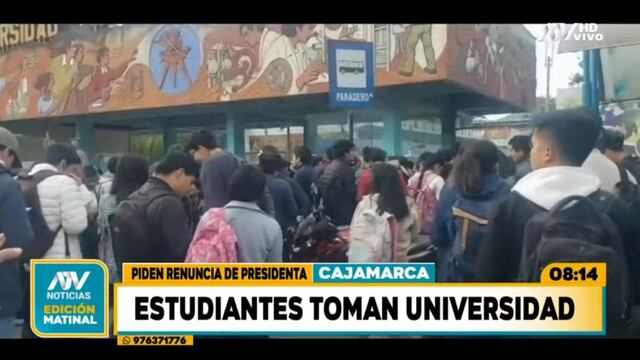 Estudiantes de la Universidad Nacional de Cajamarca toman campus en apoyo a las protestas contra el Gobierno