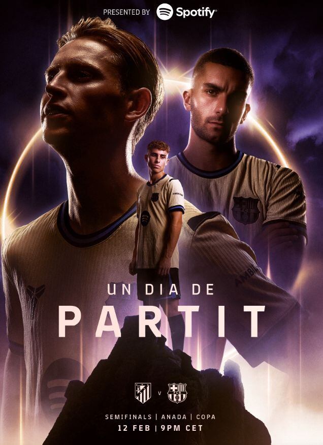 El afiche del Barcelona con miras al partido de hoy contra Atlético Madrid por Copa del Rey