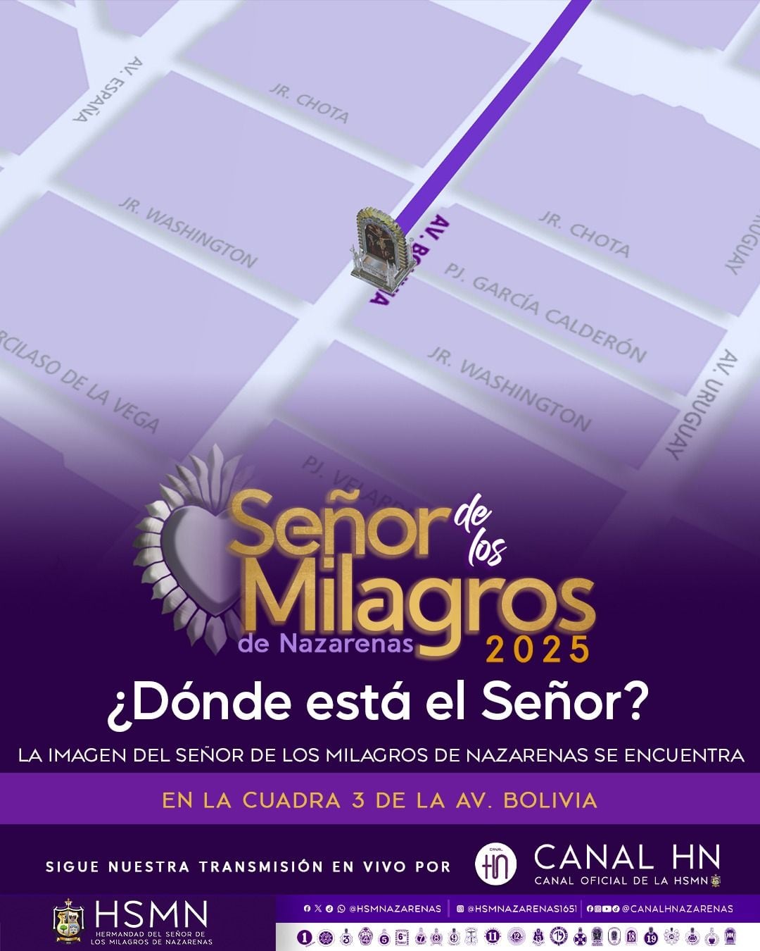 La imagen del Cristo Moreno, se encuentra en la cuadra 3 de la avenida Bolivia.