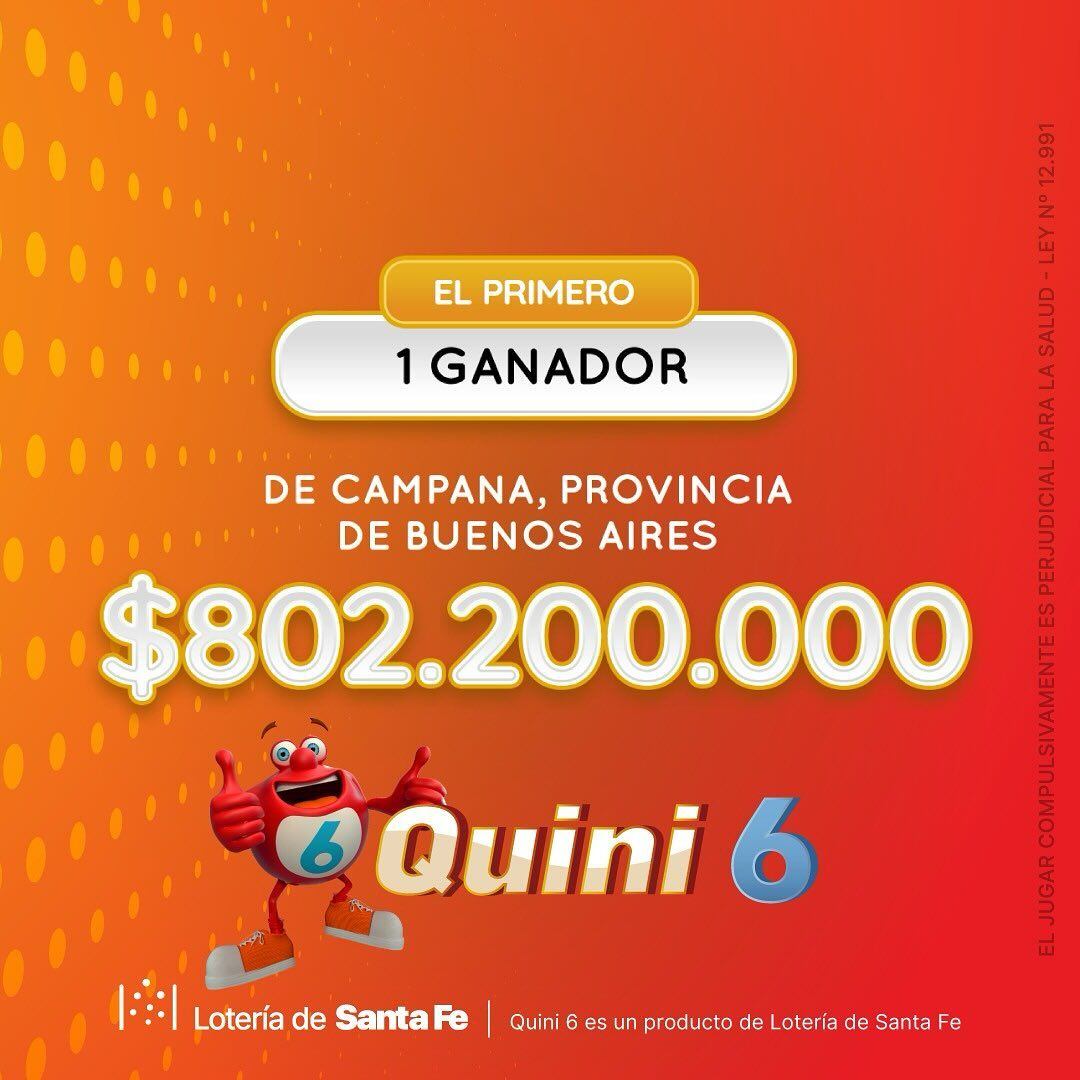 Este fue el afortunado que se llevo el pozo Tradicional del Quini 6, jugado el domingo 20 de julio.