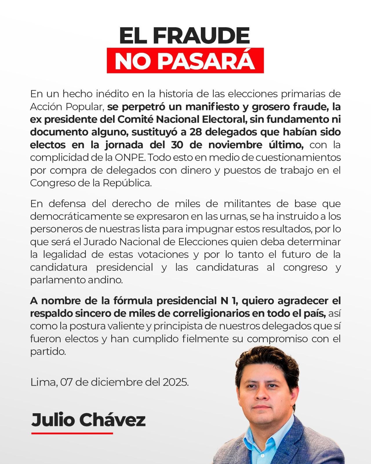 (Foto: Julio Chávez)