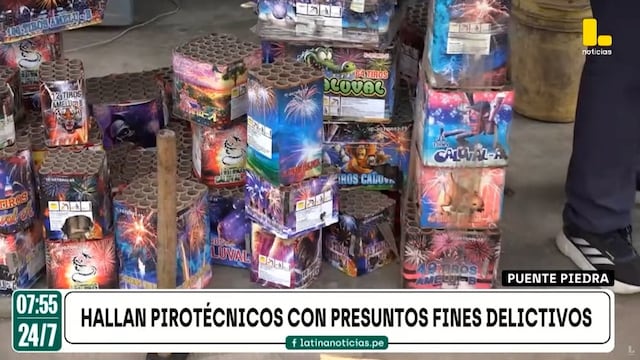 Capturan a seis personas por comercialización ilegal de pirotécnicos en Puente Piedra y otros distritos de Lima