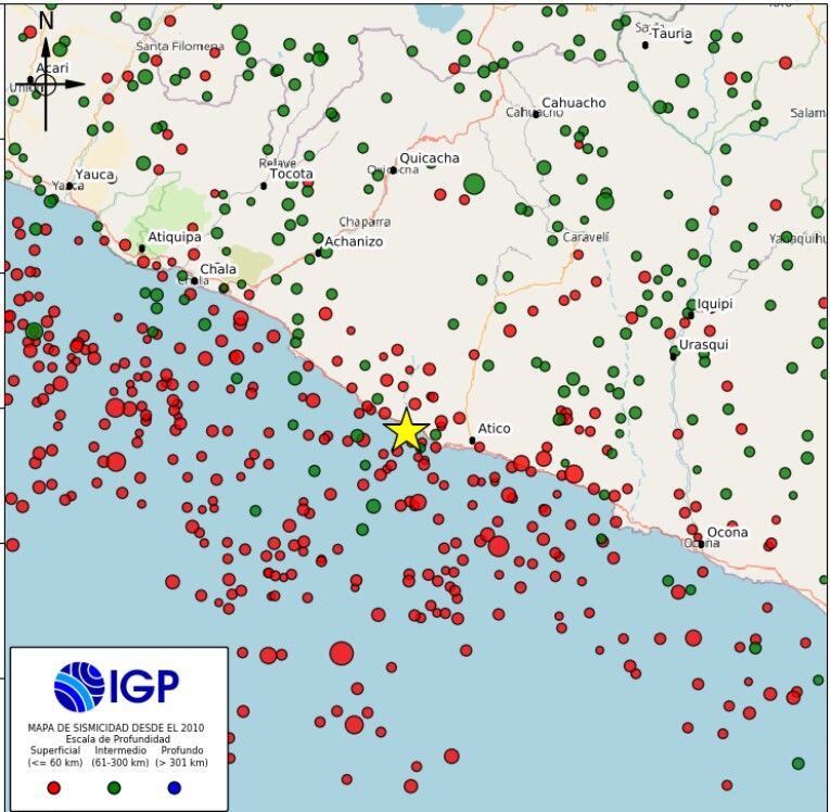 Sismos reportados durante la madrugada del martes 25 de noviembre.