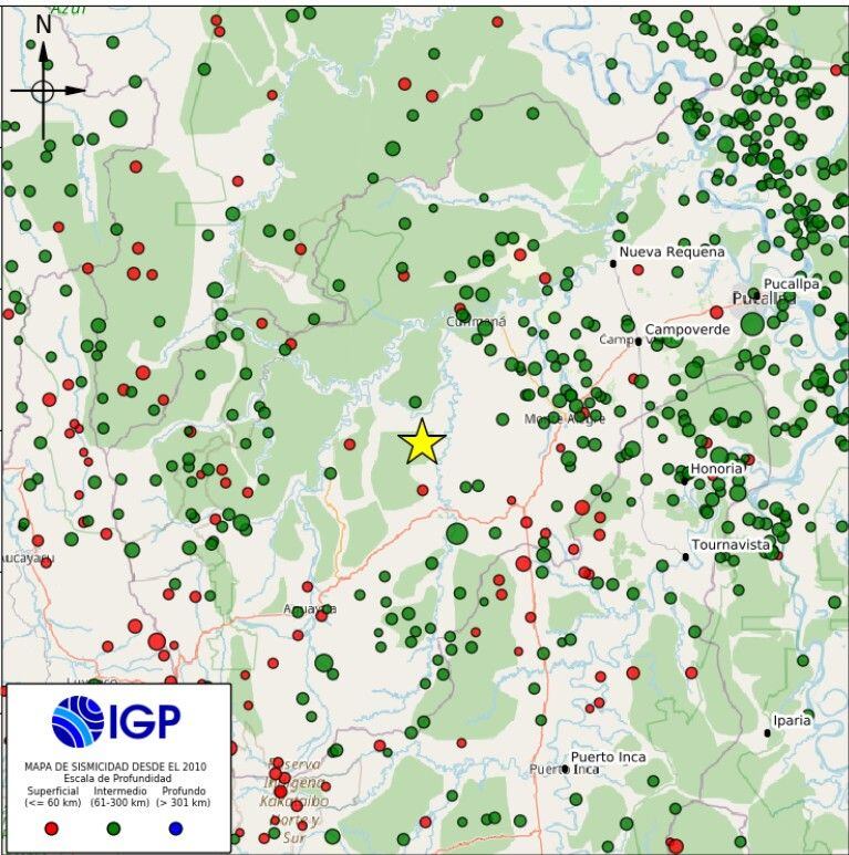 Sismos reportados durante la madrugada del martes 7 de octubre.