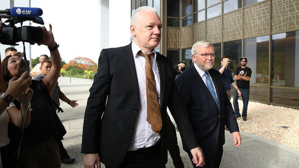 Assange fue liberado en junio de 2024 tras comparecer ante un tribunal estadounidense en las Islas Marianas del Norte. (GETTY IMAGES).