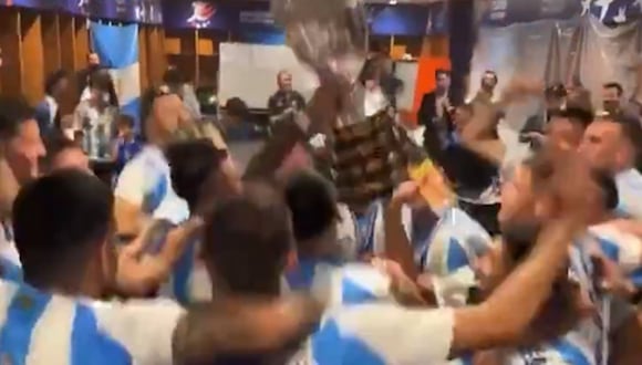 Argentina campeón de Copa América: el festejo en la intimidad del vestuario de la Albiceleste