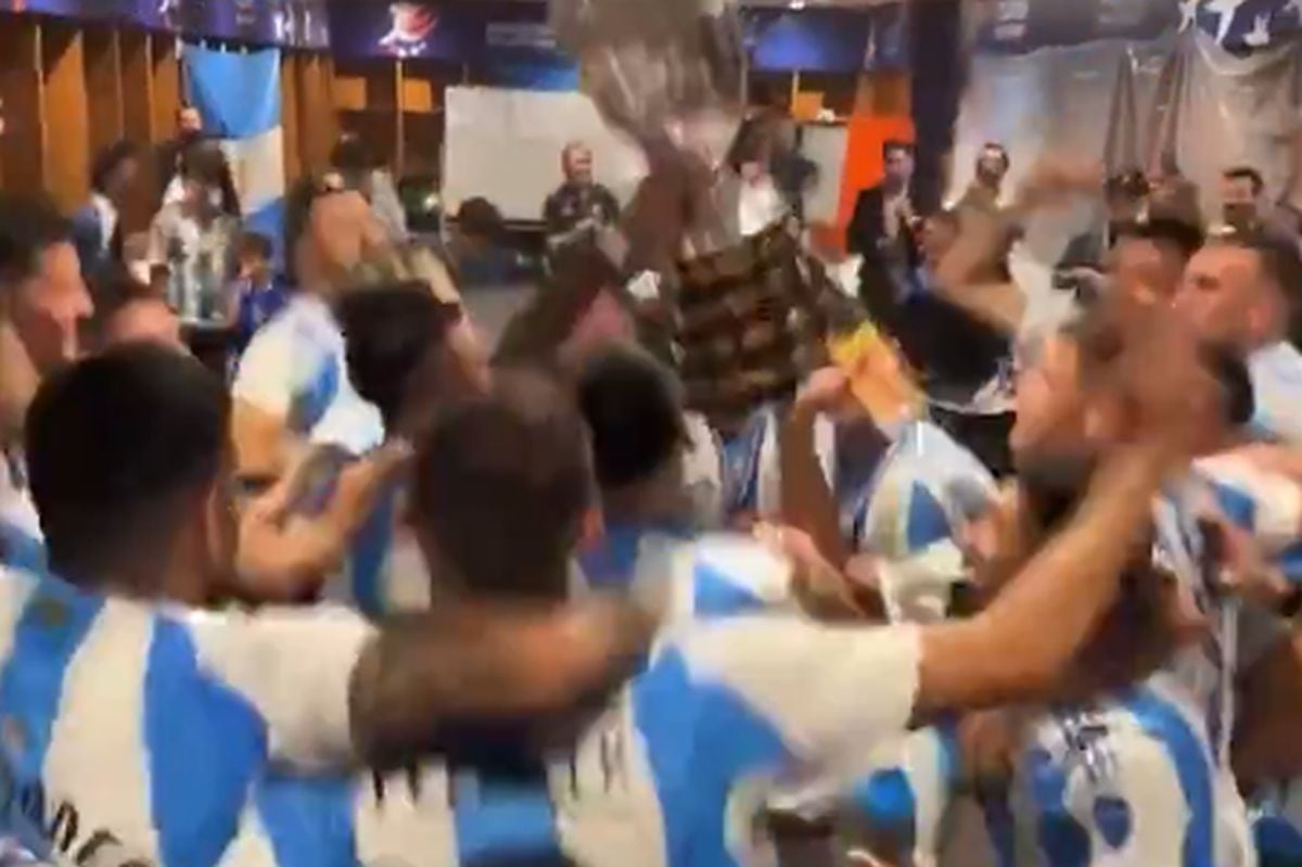 Argentina campeón de Copa América: el festejo en la intimidad del vestuario de la Albiceleste