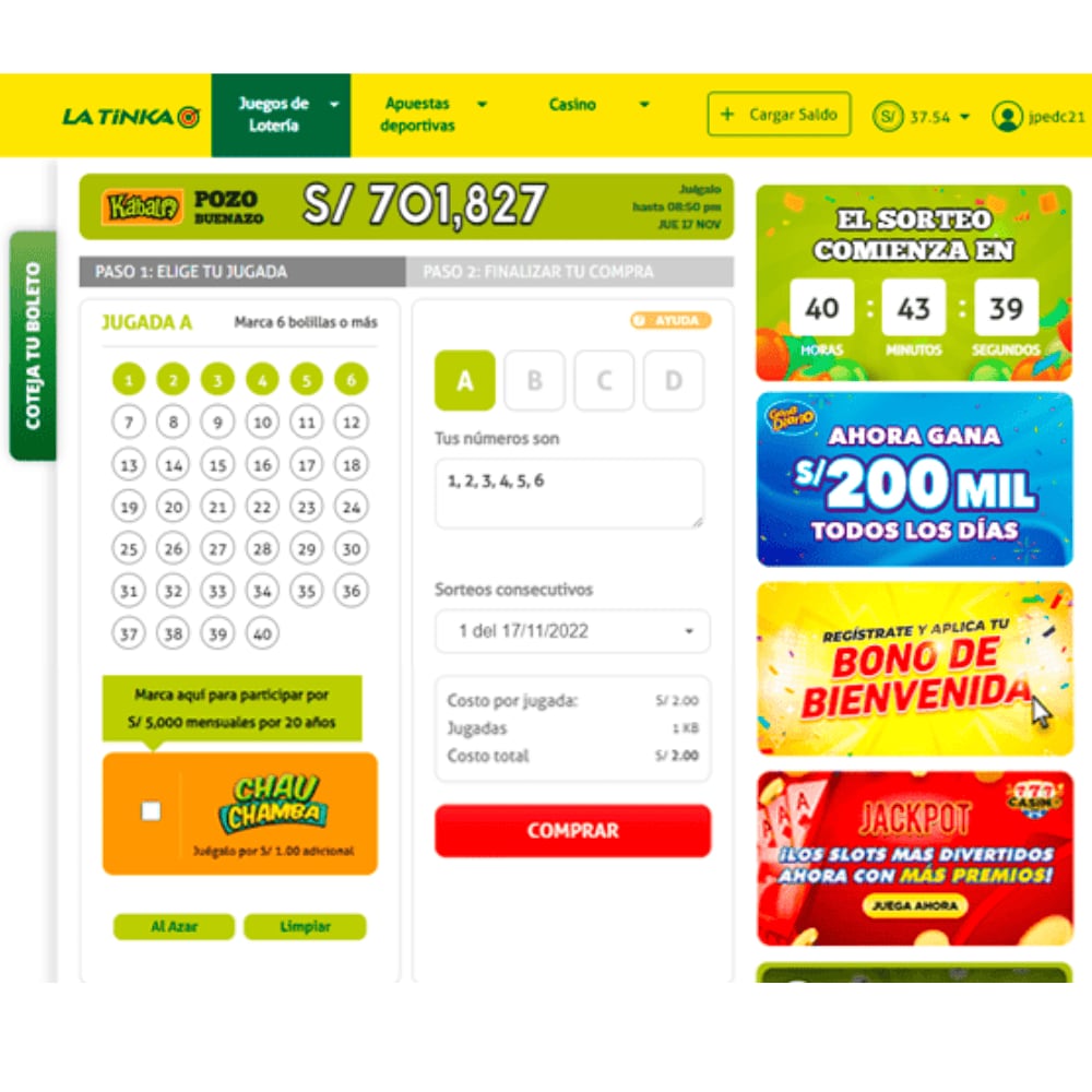 Paso 1: Elige tu jugada