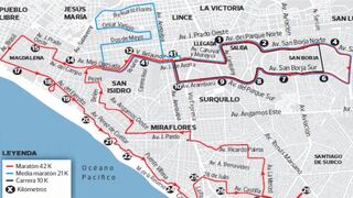 MAPA: el tránsito es restringido en 6 distritos de Lima por maratón