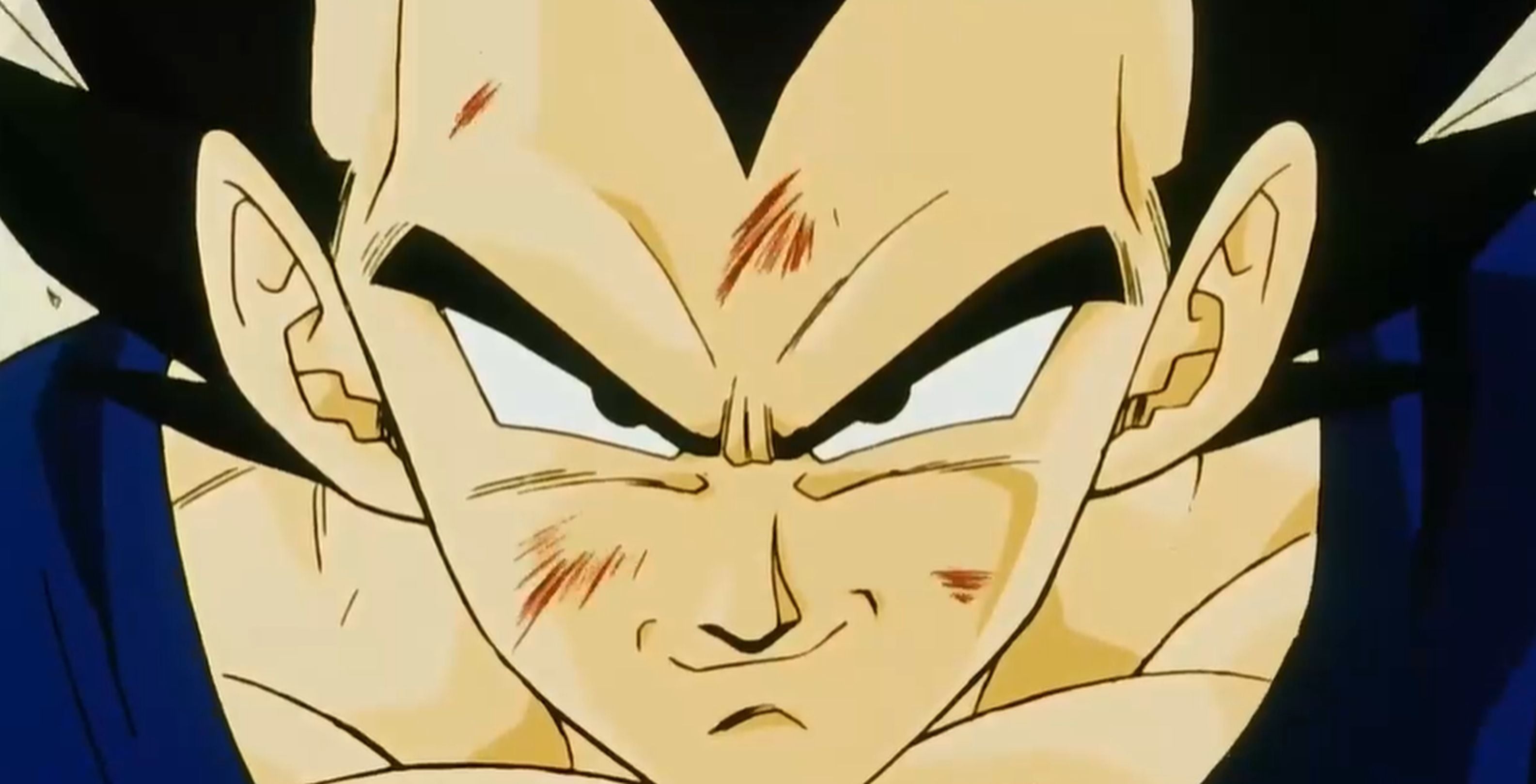 ‘Vegeta’ sonriendo tras aceptar que ‘Gokú’ es el “número 1”. (Foto: Toei Animation)