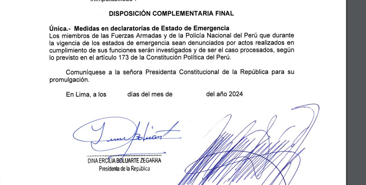 Disposición complementaria sobre fueros militares.