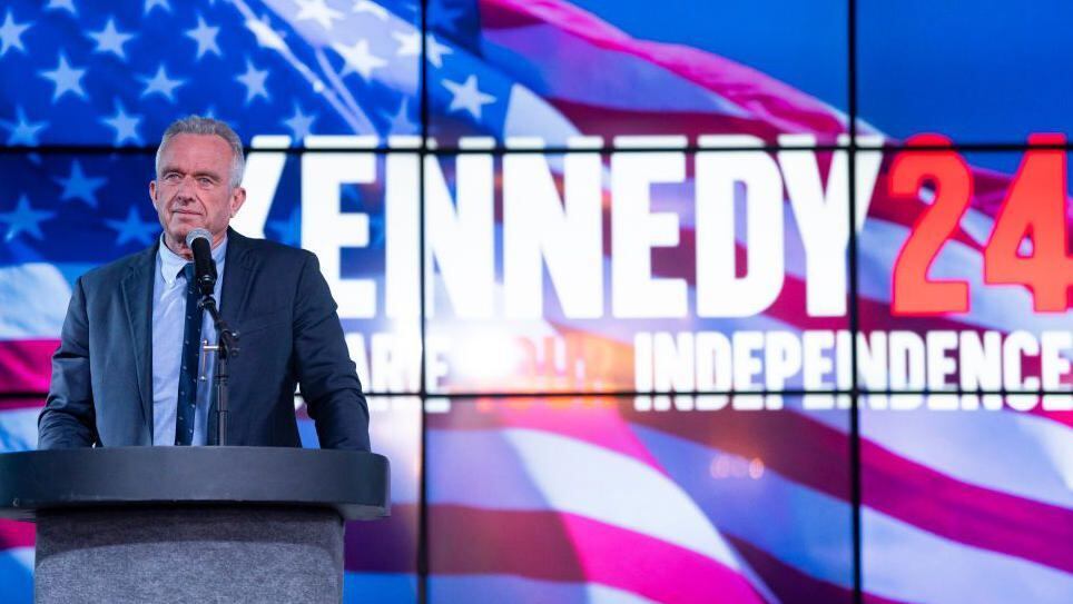 Robert Kennedy, sobrino del presidente John Kennedy, se presenta como candidato. (GETTY IMAGES).