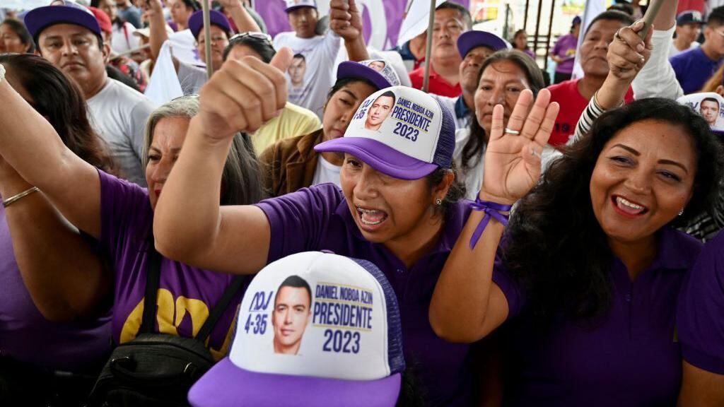 Partidarios de Daniel Noboa. (Getty Images).