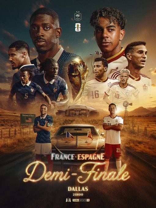 De esta forma se anuncia el partido desde la cuenta de X de la selección francesa.
