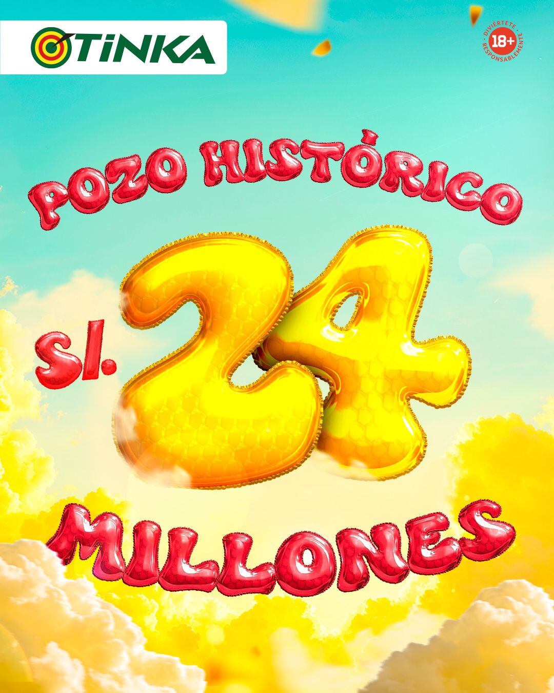 El Pozo de La Tinka tiene un pozo histórico con más de 24 millones y esta noche de miércoles ¡Tú puedes ser el próximo millonario del Perú!